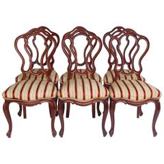 Antique Set of Six 19th Century Mahogany Dining Chairs
