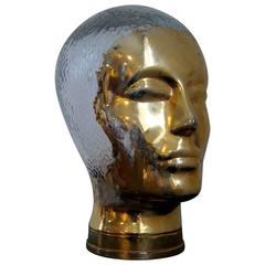 Very Rare Gold and Glass Head Sculpture Piero Fornasetti