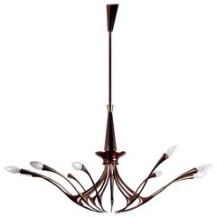 Oscar Torlasco Brass Chandelier 5