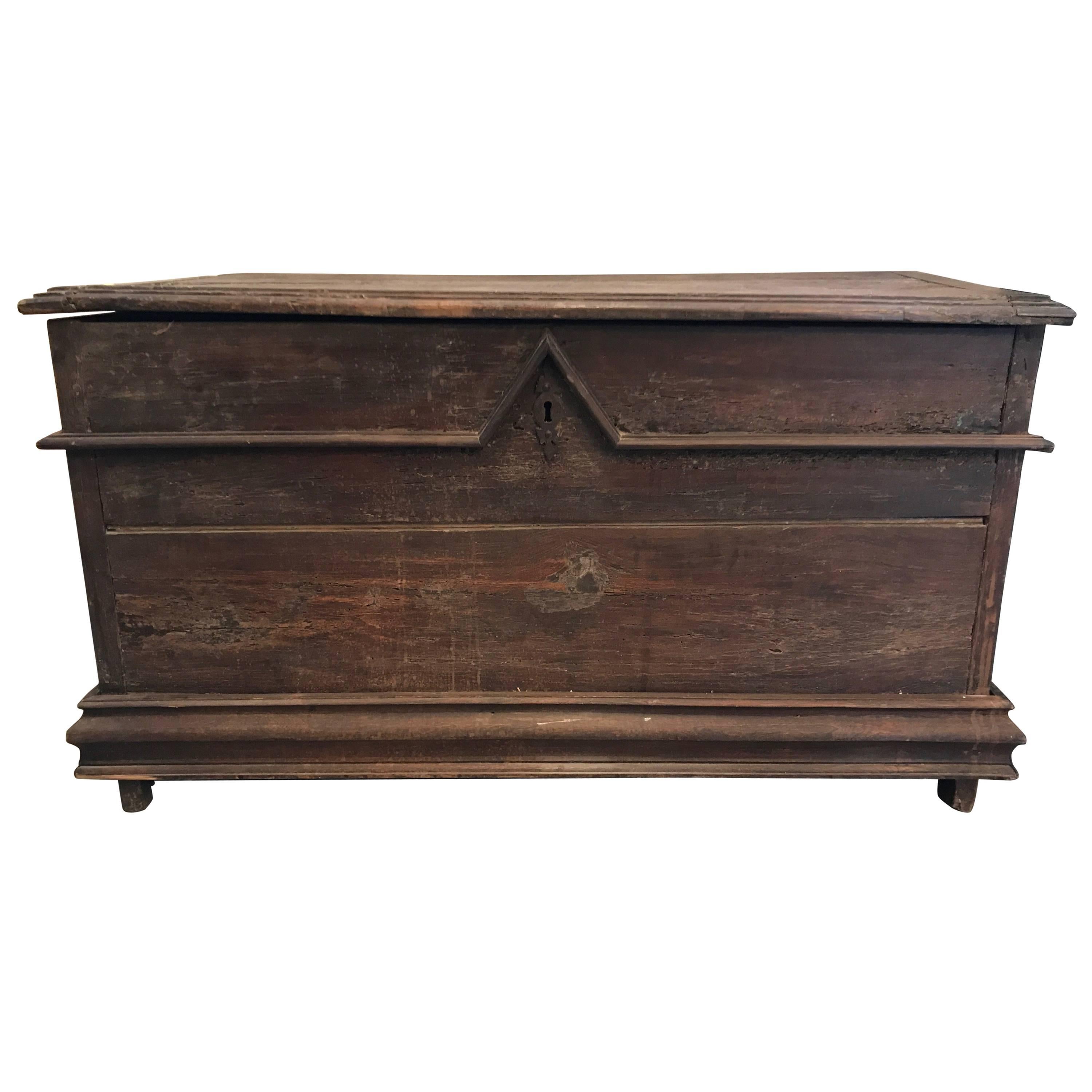 17th Century Walnut Chest For Sale
