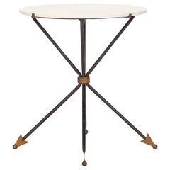 French Neoclassical Style White Marble Table, 1940s 7