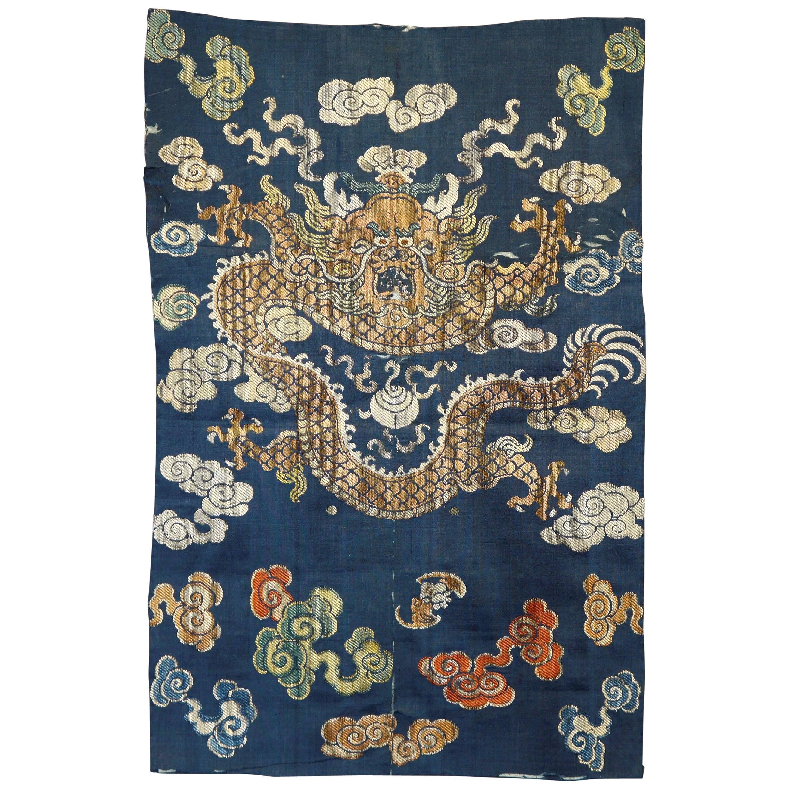 Antique Chinese Textile Robe Panel For Sale