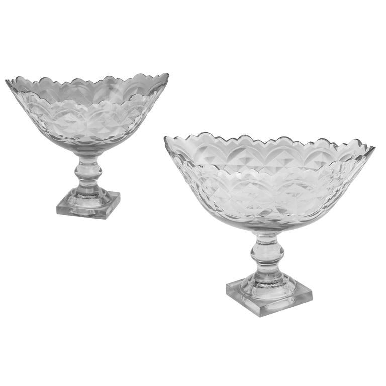 Pair of Irish Boat Shaped Bowls For Sale at 1stDibs