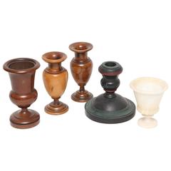 Group of Treens, Candlestick and Alabaster Cup, 19th-20th Century
