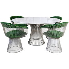 Vintage Four Piece Platner Table and Chairs