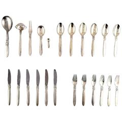 Georg Jensen Sterling Silver 'Cactus' Cutlery Complete Service, 23 Parts