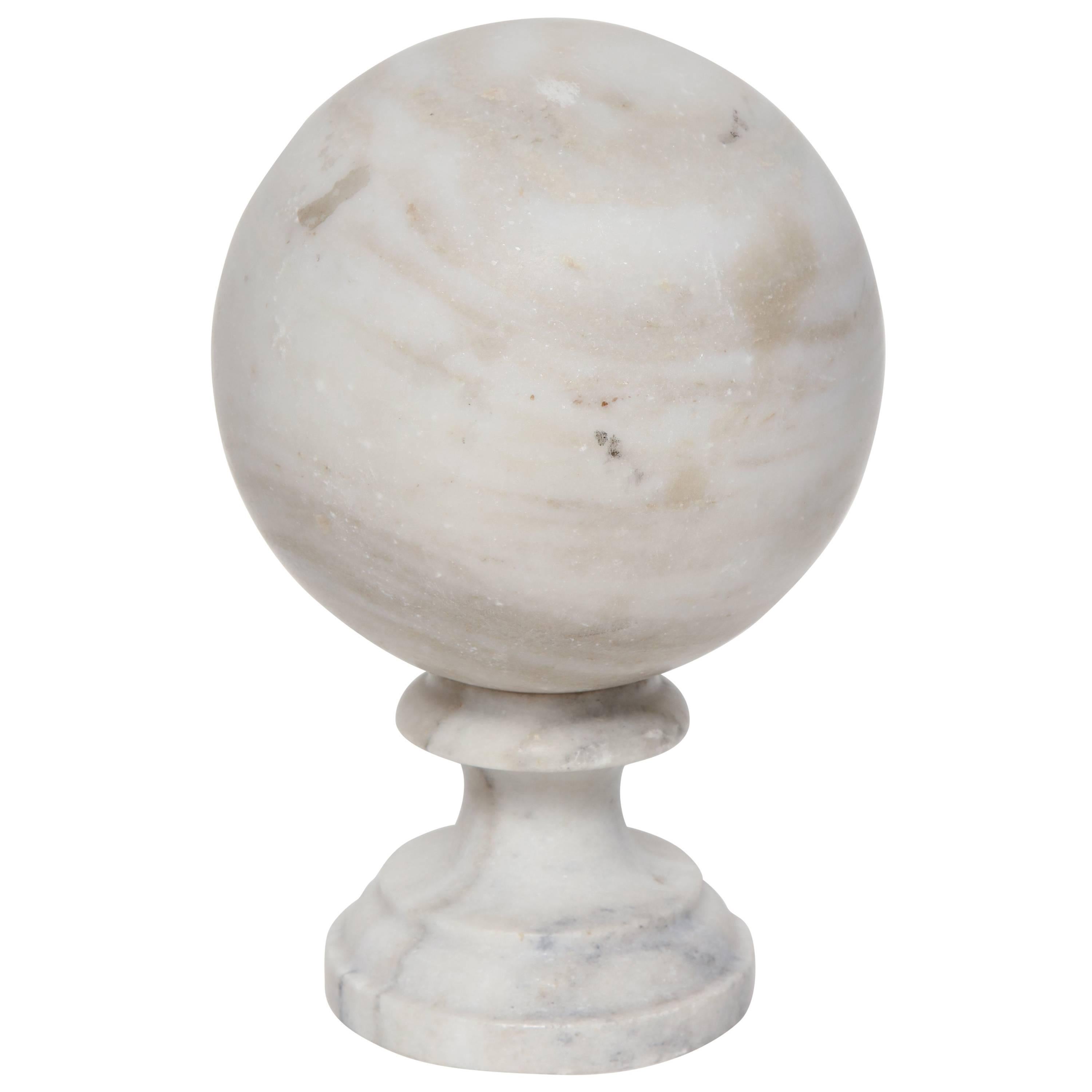 Single Marble Ball on Stand For Sale