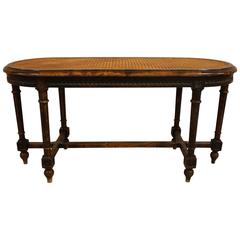 Antique French Louis XVI Style Cane Bench