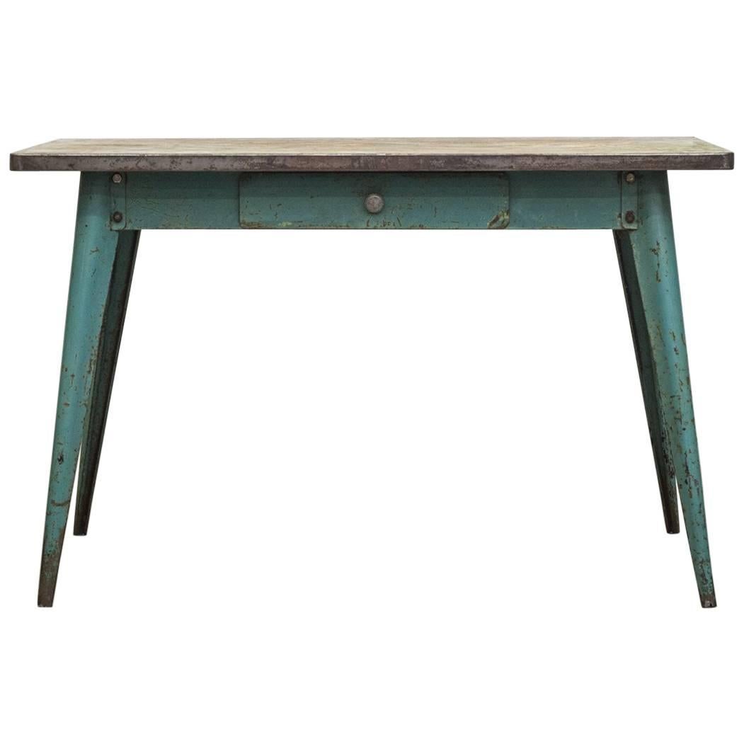 Vintage Tolix Enameled Metal Table