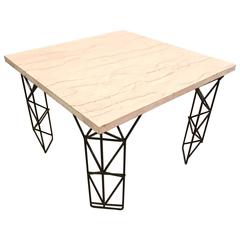 Custom Modern Marble-Top Table