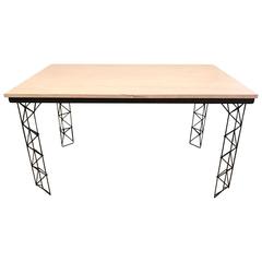 Custom Modern Marble-Top Dining Table