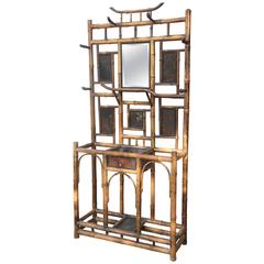 Superb 19th Century English Bamboo Hall Stand