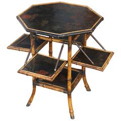 19th Century English Bamboo Pastry Table