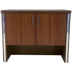 Modernist Chrome and Walnut Cabinet by Broyhill Premier 11