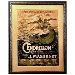 Antique Original "Cinderella" French Advertising Poster, circa 1899