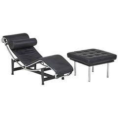 LC4 Style Chaise Together with Ottoman 2
