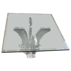 Jeffrey Bigelow Lucite and Glass Coffee Table 4