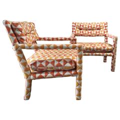 Milo Baughman for Directional Parson Lounge Chairs