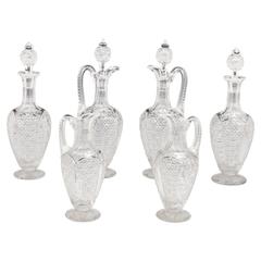 Fine Suite of Elaborately Cut Victorian Serving Bottles