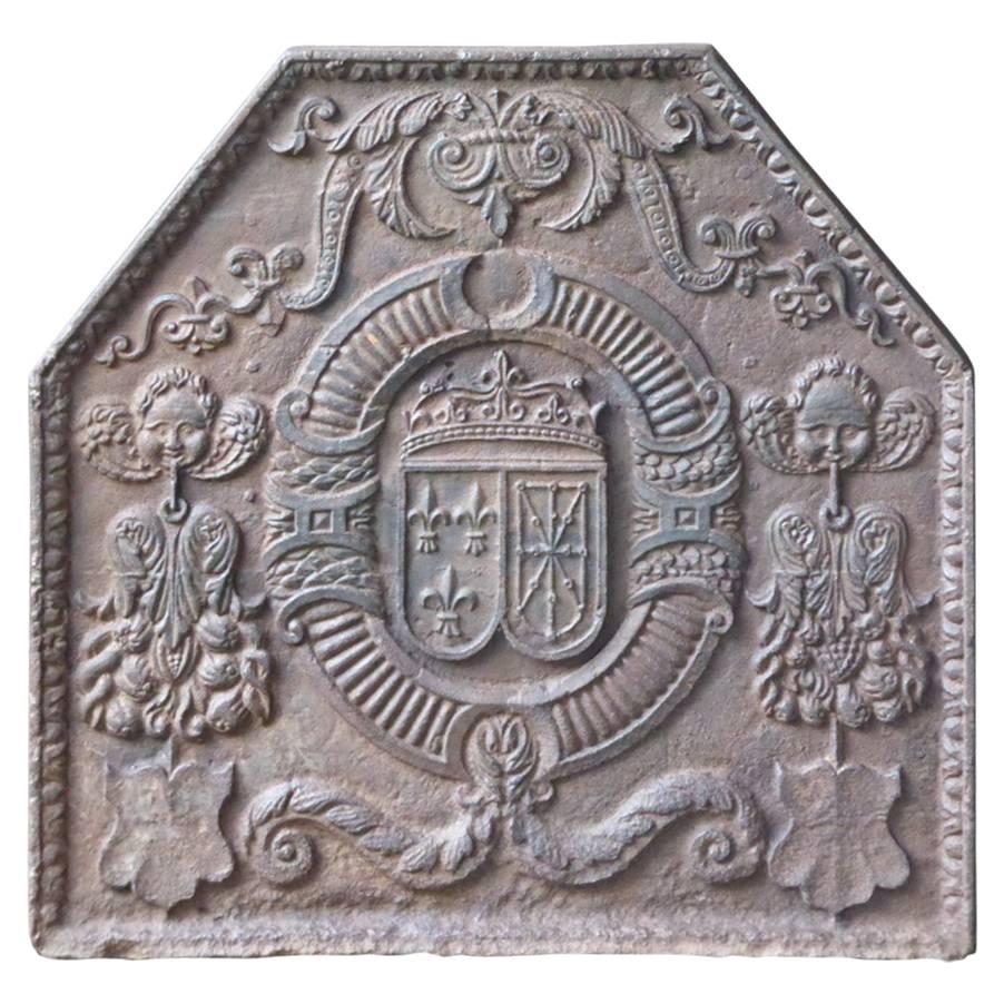 17th Century 'Arms of France and Navarre' Fireback