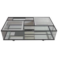 Crystal and Mirrored Glass Coffee Table by Gallotti & Radice