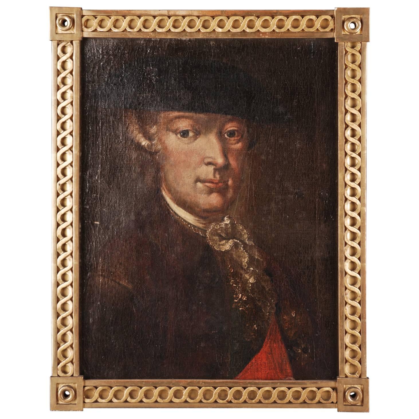 18th Century Oil Paint Portrait by Friedrich Wilhelm von Haugwitz