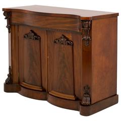 Mid-Victorian Serpentine Two-Door Side Cabinet