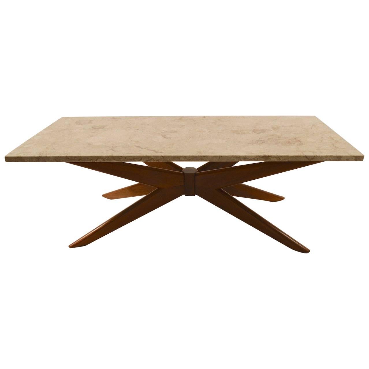 Marble-Top Jack Base Table 