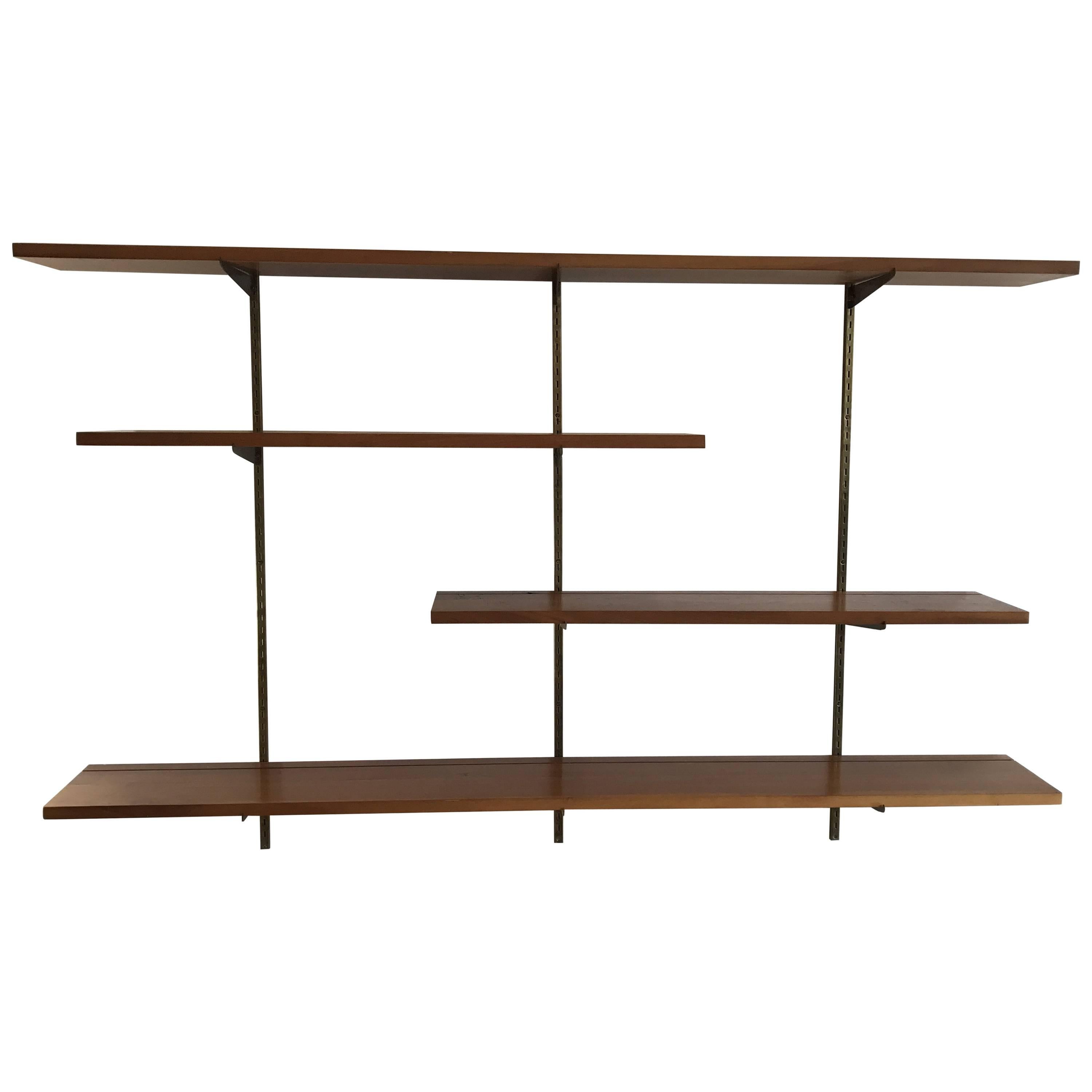 Walnut MidCentury Modern Nelson Shelf Wall Unit at 1stDibs