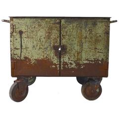 Two Door Industrial Cart on Wheels