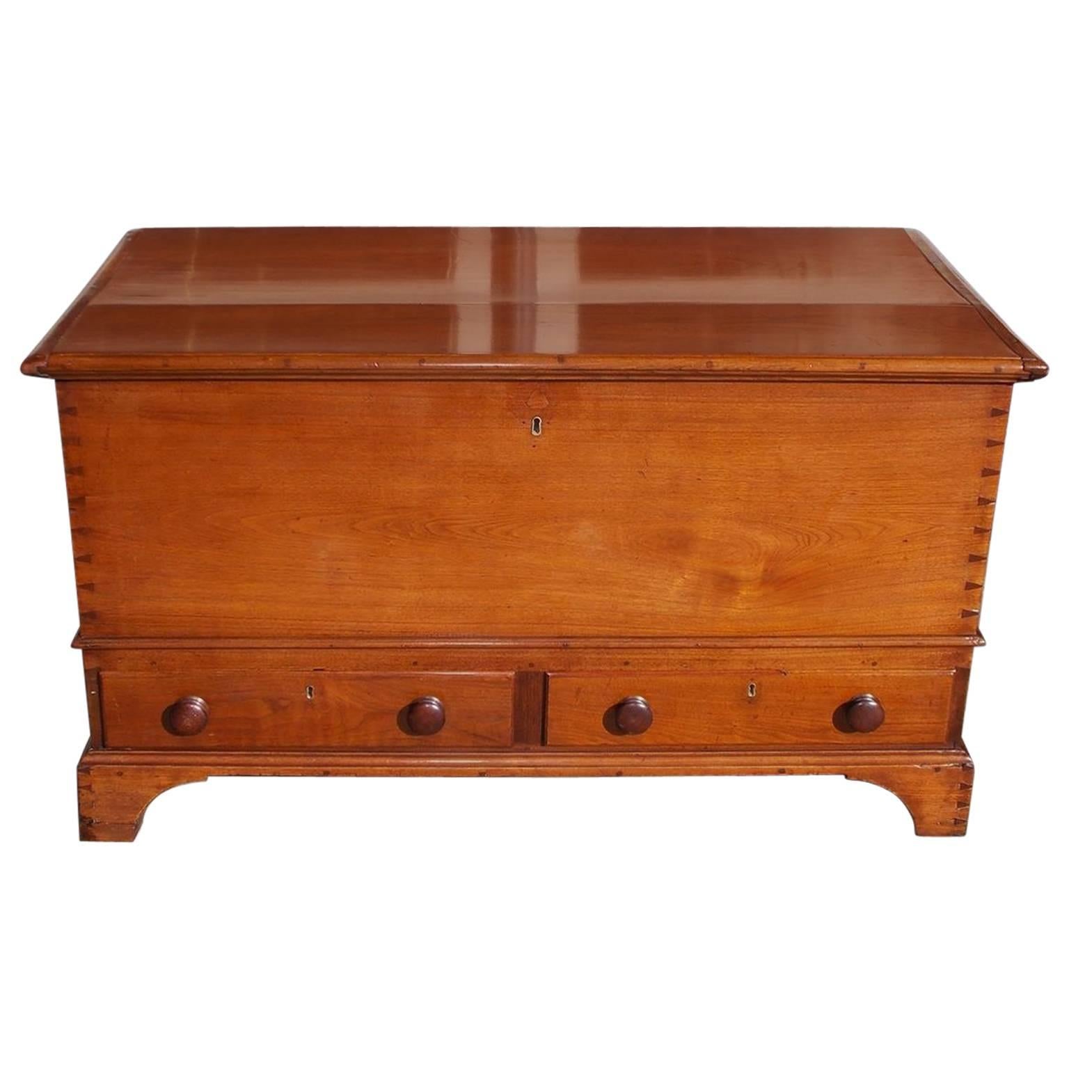 American Chippendale Walnut Exposed Dovetail Blanket Chest, Circa 1770