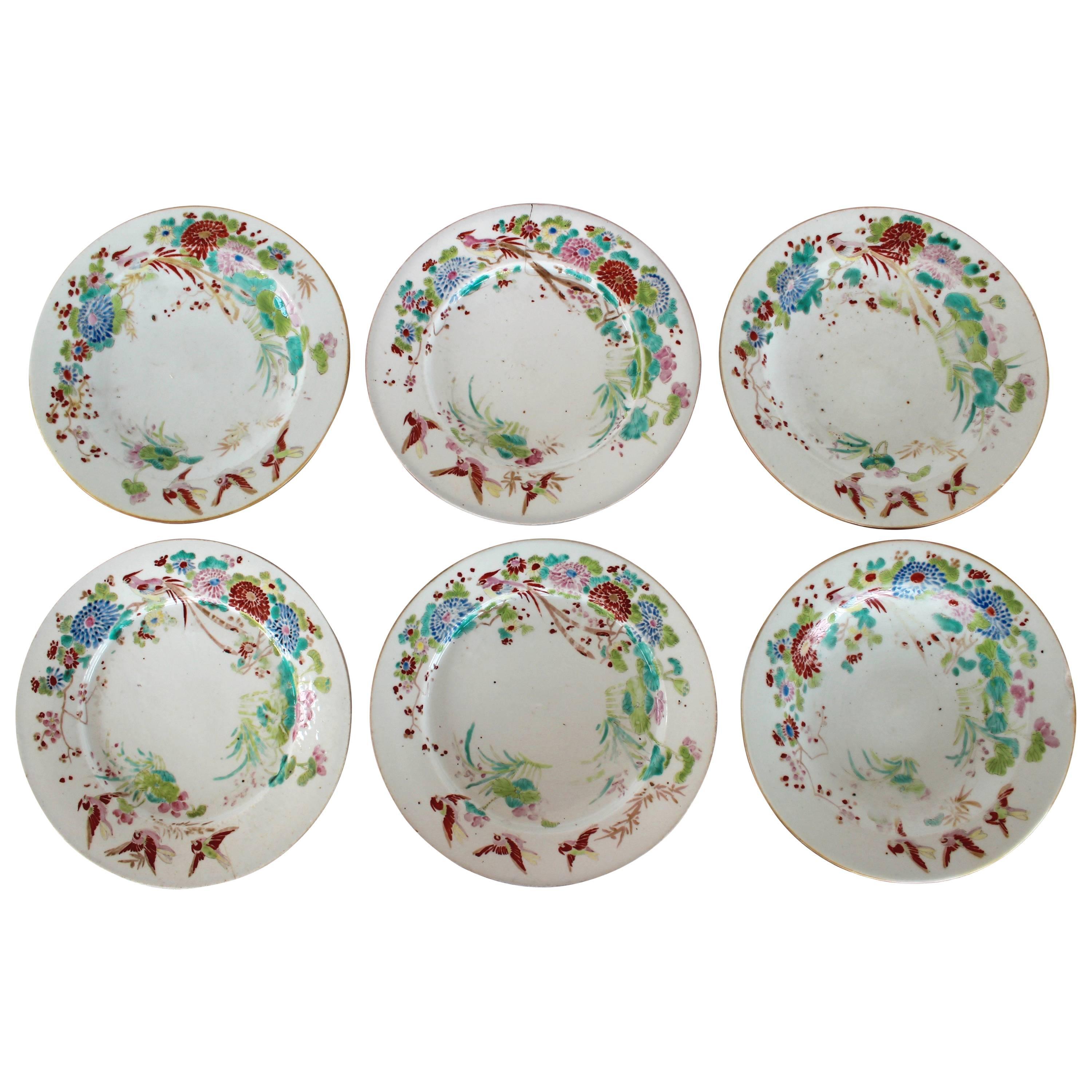 Set of Six Chinese Export Plates