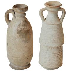 Antique Set of 19th Century Roman Terra-Cotta Bottles