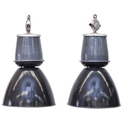 Huge Two-Toned Industrial Factory Lamps