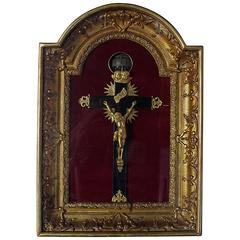 Extremely Rare French Crucifix Wall Rotary Clock 11