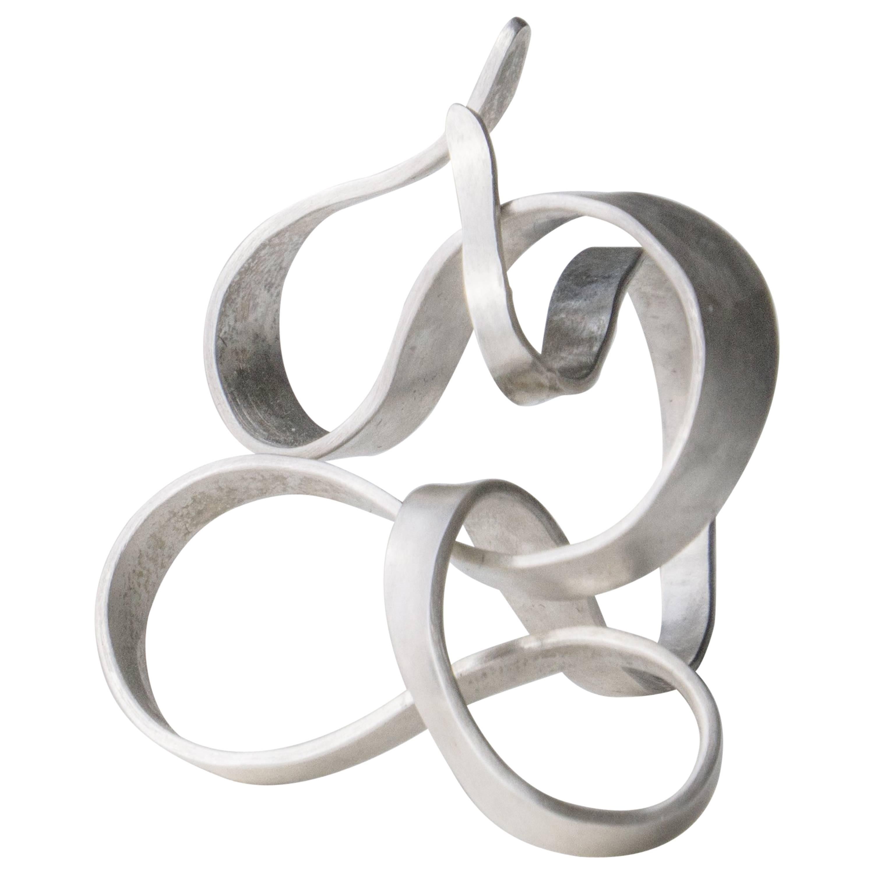 Contemporary Ring in Silver by Jacques Jarrige For Sale