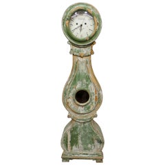 Horloge Mora suédoise à boîtier long peinte à 100 % d'origine
