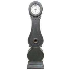 Black Swedish Long Case Mora Clock
