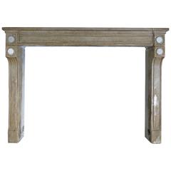 Contemporary French Antique Fireplace in Hard-Stone from Burgundy, France, 1800s 7