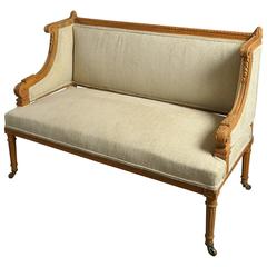 Antique 19th Century Louis XVI Style Carved Beechwood Canapé or Sofa