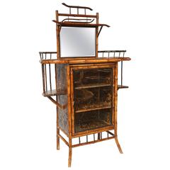Superb 19th Century English Bamboo Lacquer Cabinet 12