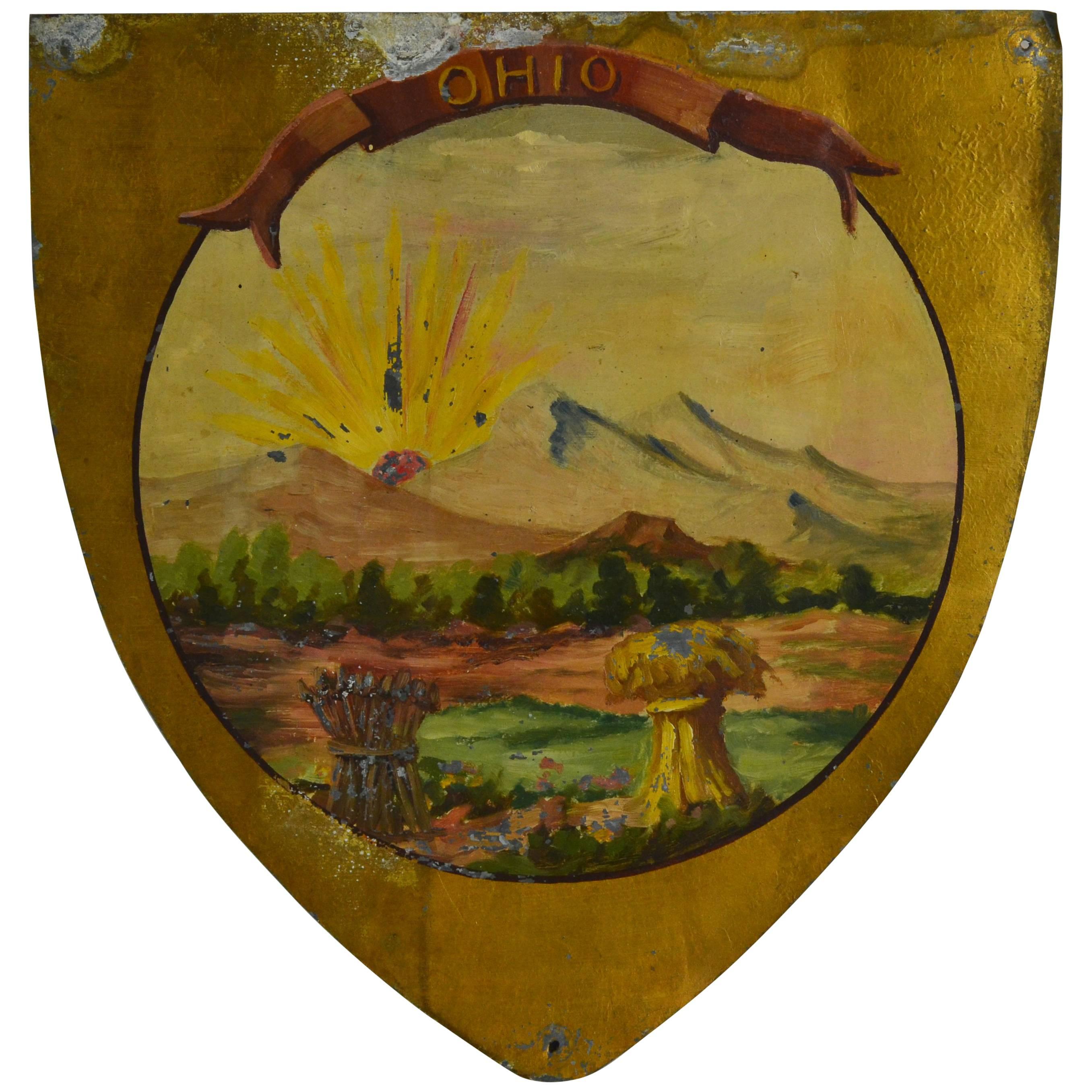 Ohio State Seal, 1889, Hand-Painted For Sale