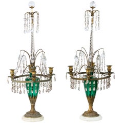 Neoclassical Girandole Pair of 19th Century Swedish Candelabra