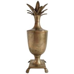 1950s Brass Pineapple Lidded Urn