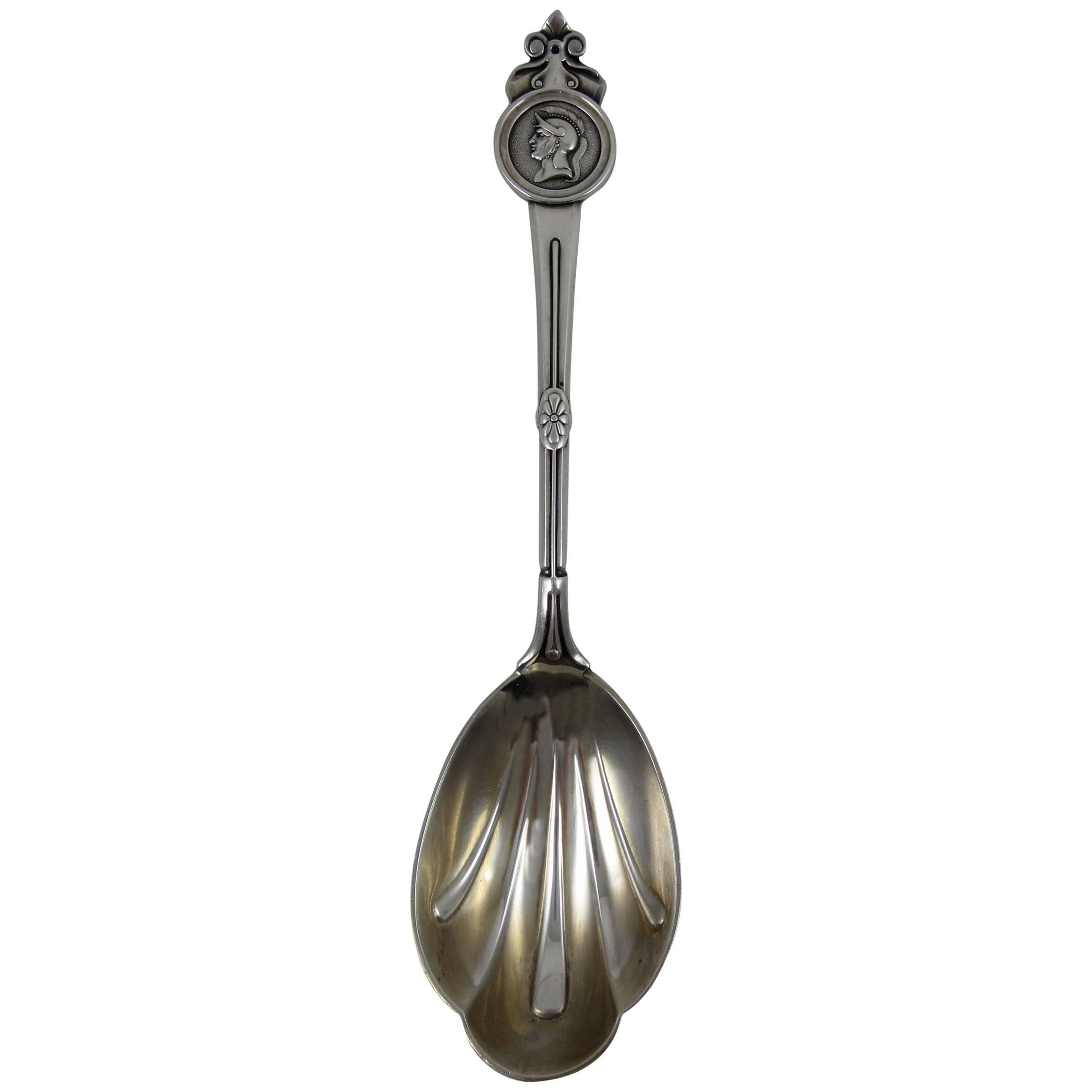 Tiffany & Co. Sterling Silver Gorham Armorial Medallion Serving Spoon circa 1864