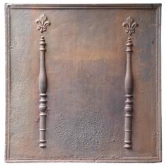 18th Century 'Pillars with Fleur-de-lis' Fireback