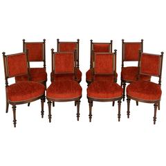 Superb Set of Eight William IV Style Mahogany Chairs