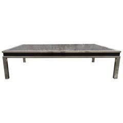 Italian Chrome and Glass Top Cocktail Table 9