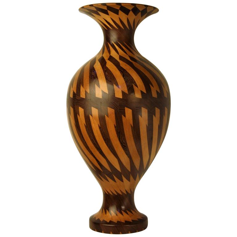 Exceptional Very Large Massive Wooden Vase, Handmade, 1960s at 1stDibs