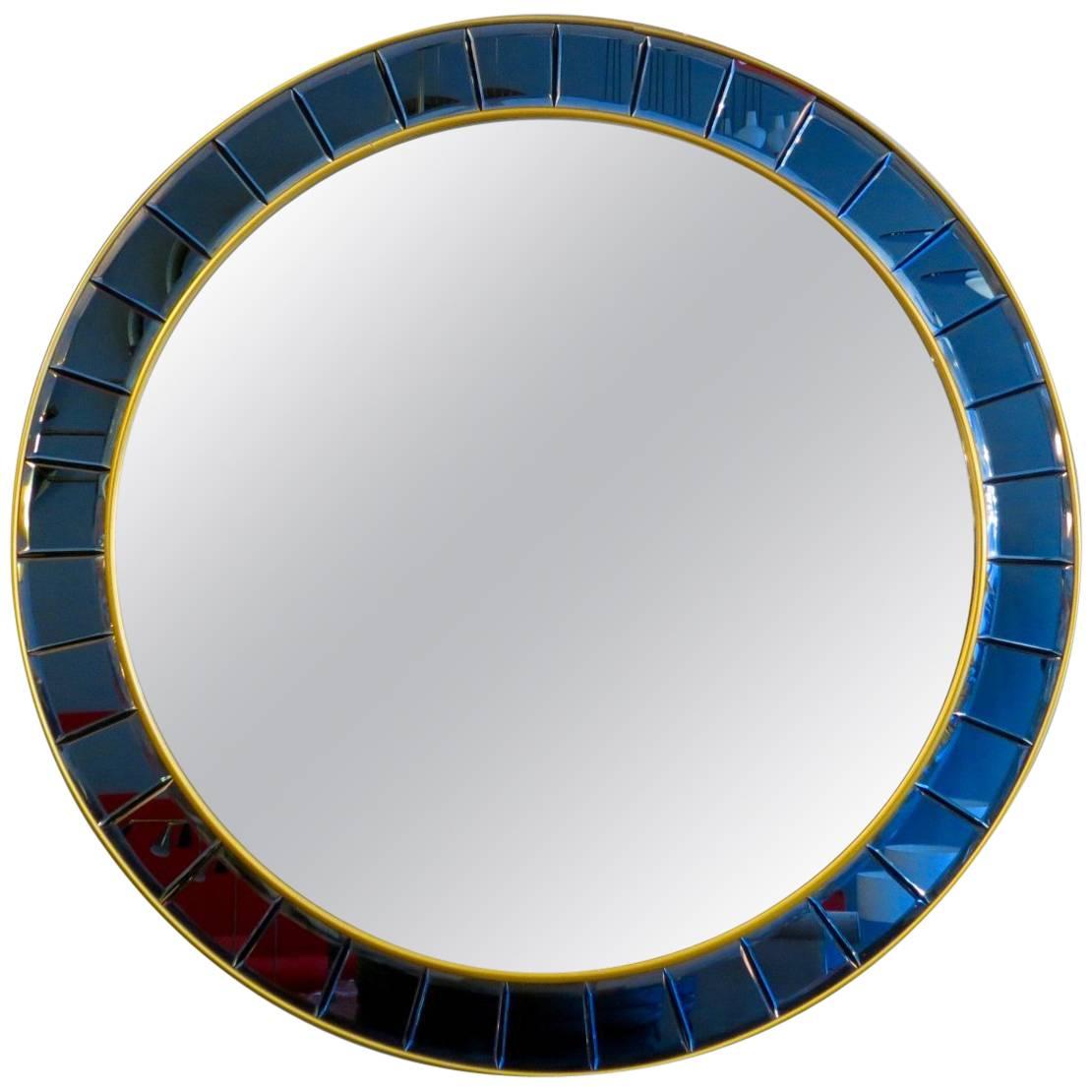 Circular Italian Mirror by Cristal Arte